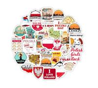 Adesivi Polonia per Bottiglie d'Acqua e Laptop - Favors e Decorazioni a Tema Bandiera e Cultura Polacca - Poland Stickers