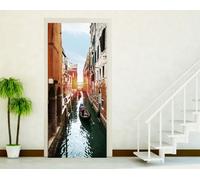 ADESIVI PORTE ADESIVO PORTA WALL STICKERS VENEZIA VENICE GONDOLA CANALI P35