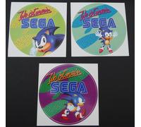 Adesivi Promozionali Sonic The Hedgehog 3 Pezzi Sega Mega Drive 1991 Console