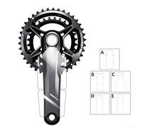 Adesivi protettivi per pedivelle per mountain bike, adatti per pedivelle GX, XT, XTR ed E Thirteen (C)