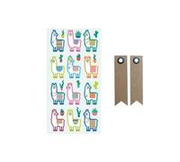 Adesivi Puffies Lama & Cactus + 20 etichette kraft Fanion