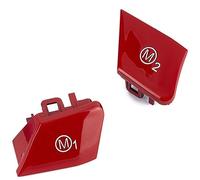 Adesivi Pulsanti Auto Compatibile con BMW per M1 M2 M3 M4 M5 M6 X5M X6M F80 F82 F83 F10 F15 F16 F21 F30 F32 F33 F36 F06 F12 Copri Pulsante Interruttore Volante Auto(C)