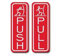 Adesivi Push Pull Autoadesivi Acrilici for Porte Multicolori 15x5 cm 4 Coppie