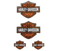 Adesivi Resinati 3D Stickers per moto HARLEY DAVIDSON - 2 pz. cm 10 + 2 pz. cm 5