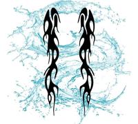 Adesivi riflettenti a forma di fiamma, decalcomanie per moto, auto, camion, caschi, materiale impermeabile, dimensioni 20 x 7 cm, opzioni colorate nere e bianche, design di sicurezza autoadesivo per