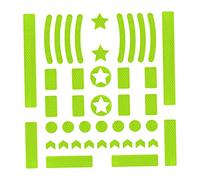 Adesivi Riflettenti Affronta Nastro Riflettente Adesivi Decalcomanie Riflettenti Sicurezza Notturna Strisce Riflettenti AVVERTENZA Riflettore Per Bici Per Il Casco Da Bicicletta 42pc Verdi Verdi