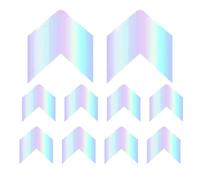 Adesivi Riflettenti Per Auto: 10 Pezzi Colorati Adesivi Bici Riflettenti Per Biciclette, Lucentezza Di Sicurezza Decorativa Ampiamente Applicata Sul Bordo Scuro Pa