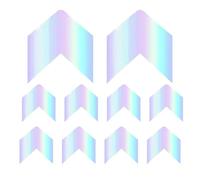 Adesivi riflettenti per bici, multi forme, adesivi di sicurezza ad alta visibilità, 10 pezzi, riflettori per casco, moto, auto, adulti, bagagli, tazze, corsa, spiaggia, computer portatile, uomini