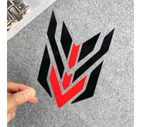 Adesivi riflettenti per parabrezza anteriore per moto e scooter, con tecnologia di cattura della luce per una maggiore visibilità degli oggetti (nero + rosso)