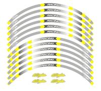 Adesivi Riflettenti Per Ruote Con Emblema Adesivo Moto Per Kawasaki Per NINJA250 300 650 1000 ZX-6R 10R 14R H2/H2R(B Yellow)