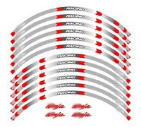 Adesivi Riflettenti Per Ruote Con Emblema Adesivo Moto Per Kawasaki Per NINJA250 300 650 1000 ZX-6R 10R 14R H2/H2R(B Red)