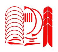 Adesivi riflettenti per scooter elettrico Ninebot MAX - Pellicola in PVC impermeabile e resistente ai raggi UV per decorazione del corpo e visibilità notturna