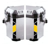 adesivi rifrangenti valigie compatibili BMW GS F650-R1250 - kit 2 pezzi 25×4 cm