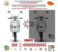 Adesivi rifrangenti Vespa Scooter start quadri sticker stripe reflective 1 pz.