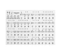 Adesivi rimovibili per tasti di pianoforte Tastiere elettroniche Marcatori per note del personale Aiuto per la pratica Adatto per insegnanti di musica Studenti Adesivi per tastiera pianoforte
