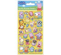 Adesivi riutilizzabili Peppa Pig Love | Prodotto con licenza ufficiale | Riutilizzabili su superfici non porose, giallo, 19,5 cm x 9,5 cm
