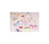 Adesivi riutilizzabili - Rilievo 3D - Unicorni - Glitter