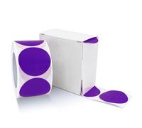 Adesivi rotondi, 25 mm, viola, autoadesivi, piccoli punti adesivi, etichette per codificare i colori, rimovibili, resistenti alle intemperie, con scatola dispenser, 500 pezzi