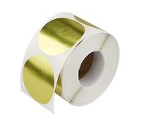 Adesivi rotondi con codifica a colori, 3,8 cm, etichette rotonde in lamina d'oro metallizzata per buste, scatole e pacchetti, 500 per rotolo