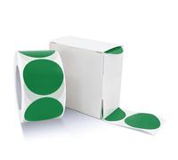 Adesivi rotondi da 25 mm, colore verde, autoadesivi, piccoli punti adesivi, etichette per codificare i colori, rimovibili, resistenti alle intemperie, con scatola dispenser, 500 pezzi