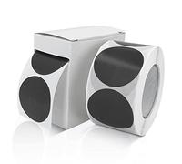 Adesivi rotondi da 38 mm, colore nero, autoadesivi, rotolo piccoli punti adesivi etichette per codificare i colori cerchi adesivi rimovibili, resistenti alle intemperie, con scatola dispenser, 500