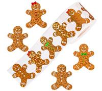 Adesivi Rotondi Natalizi, 500pcs Adesivi Natalizi Rotolo, Adesivs Natalizis, Adesivis Natalizis Autoadesivi, Etichette Adesive Natalizie Rotondi, per Cartoline di Natale,Sacchetti Regalo (Colore B)