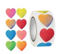 Adesivi San - 500 Pezzi Etichette a Forma di Cuore Adesivi Decorativi - Etichette Adesive - per Compleanno San Matrimonio Casa Festa in Aula Ufficio Celebrazione