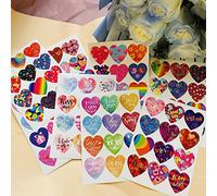 Adesivi San Valentino, Adesivi Cuore, Colorati Adesivi Amore per Anniversari, San Valentino, Matrimoni, Scrapbooking Fai da Te