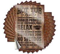 Adesivi scherzi divertenti con regole della vasca idromassaggio, 10 pezzi, cartelli divertenti per il caffè, adesivi per finestrini dell'auto (6 x 9 cm)