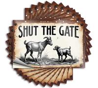 Adesivi scherzi Goatly Warning: Shut The Gate! Adesivi 10 pezzi Hardhat adesivi e decalcomanie auto adesivi e decalcomanie (6 x 9 cm)