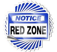 Adesivi scherzi per adulti avviso zona rossa adesivi 10 pezzi uomo grotta bar cartelli divertenti per la decorazione della casa (8 x 12 cm)