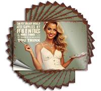 Adesivi scherzi per adulti nel mio mondo dei sogni, forniture artistiche Fly Free. Adesivi 10 adesivi scherzi per adulti cartello divertente per la casa (8 x 12 cm)