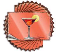 Adesivi scherzi per adulti Un cocktail in un bicchiere da Martini con una fetta di limone. Adesivi 10 adesivi per scherzi per adulti adesivi vuoti per paraurti (6 x 9 cm)