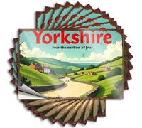 Adesivi scherzi Yorkshire: una terra di bellezza e storia adesivi 10 pezzi strumento decalcomania adesivi ragazze (12 x 18 cm)