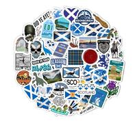 Adesivi Scozia per Bottiglie d'Acqua e Laptop - Favors e Decorazioni a Tema Bandiera e Cultura Scozzese - Scotland Stickers