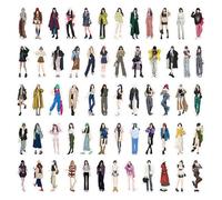 Adesivi Scrapbooking,60 Pezzi Adesivi alla Moda per Ragazze Diario Stickers Decorativi Utilizzare per Copertine di Diari, Scrapbooking, Diari di Tag, Artigianato Fai-Da-Te