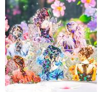 Adesivi Scrapbooking Kit 60Pezzi, Lass Stickers Aesthetic Bullet Journal Adesivi Trasparente Scrapbooking Accessori per Fai da Te Diario Album Calendario(Your Back)