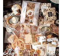 Adesivi Scrapbooking kit completo Accessori 200 Pezzi Stickers Aesthetic,Pomeriggio Tea Temi Kawaii Sticker Set Bullet Journal Sticker per Scrapbooking,Album Fotografico,Computer Portatile,Diario