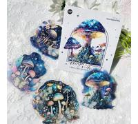 Adesivi Scrapbooking Stickers Kit 60pz Funghi Stickers Aesthetic Accessori Bullet Journal Accessori Diario Album Calendario Pianificatore Fai-da-te, Collage Artistico,Arti Fai Da Te