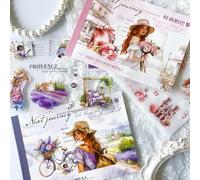 Adesivi Scrapbooking Stickers Pre Cut Scrapbooking Adesivi da Viaggio Circa 200 Pz/20 Fogli Stickers Aesthetic Bullet Journal Accessori per Diari Carta Decorativa per Album(Next Journey 3)