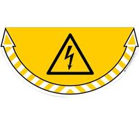 Adesivi Segnalatori CEP rischio elettrico PVC 700x350 mm. sp 0,2 mm giallo - 170
