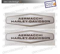 Adesivi serbatoio moto AERMACCHI SPRINT HARLEY DAVIDSON LOGHI SILVER