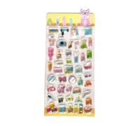 Adesivi sfoderabili scintillanti per la decorazione della cameretta dei bambini e quaderni scolastici. Adesivi dimensionali per animali