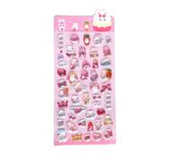 Adesivi sfoderabili scintillanti per la decorazione della cameretta dei bambini e quaderni scolastici. Adesivi dimensionali per animali