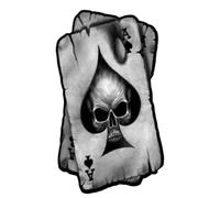 Adesivi Skull Playing Card - Gothic Poker a tema decalcomanie in vinile impermeabile | Adesivo per casco spaventoso per moto, decorazione del computer portatile, decalcomanie horror