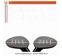 Adesivi specchietti riflettenti cardiogramma Sticker Car Mirror reflective pvc