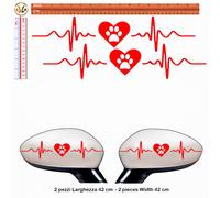 Adesivi specchietti riflettenti cuore impronta Sticker Car Mirror reflective pvc