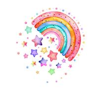 Adesivi Stelline Murali Arcobaleno Adesivo Da Parati Per Bambini
