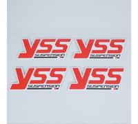Adesivi sticker YSS Suspension rosso bianco nero per moto