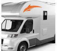 Adesivi stickers camper frase DELFINO ANIMALE mare frasi -caravan roulotte- accessori grafiche fiancata scegli colore cod. 0425 (cm 56 x 19,5) (ARANCIONE 35)